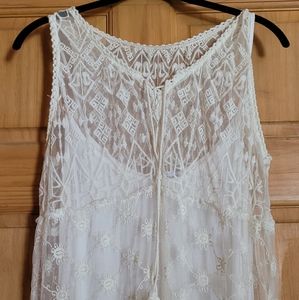 Long White Lace Dress